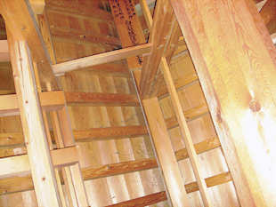 三階櫓（天守閣）3階の小屋組