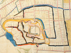 安政3年（1856）白石城下絵図より